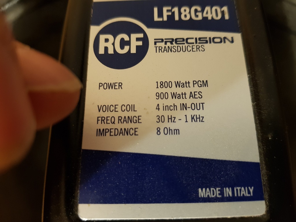 Głośnik RCF LF18G401