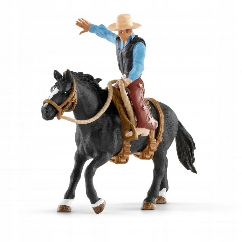 Schleich SCHLEICH Kowboj siodlajacy dzikiego konia