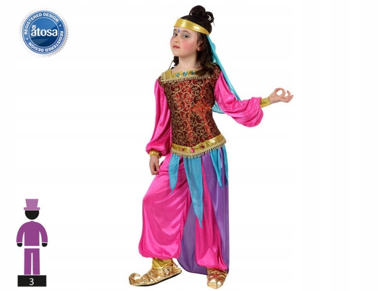 HINDUSKA TANCERKA ARABKA STRÓJ PRZEBRANIE 5-6 L