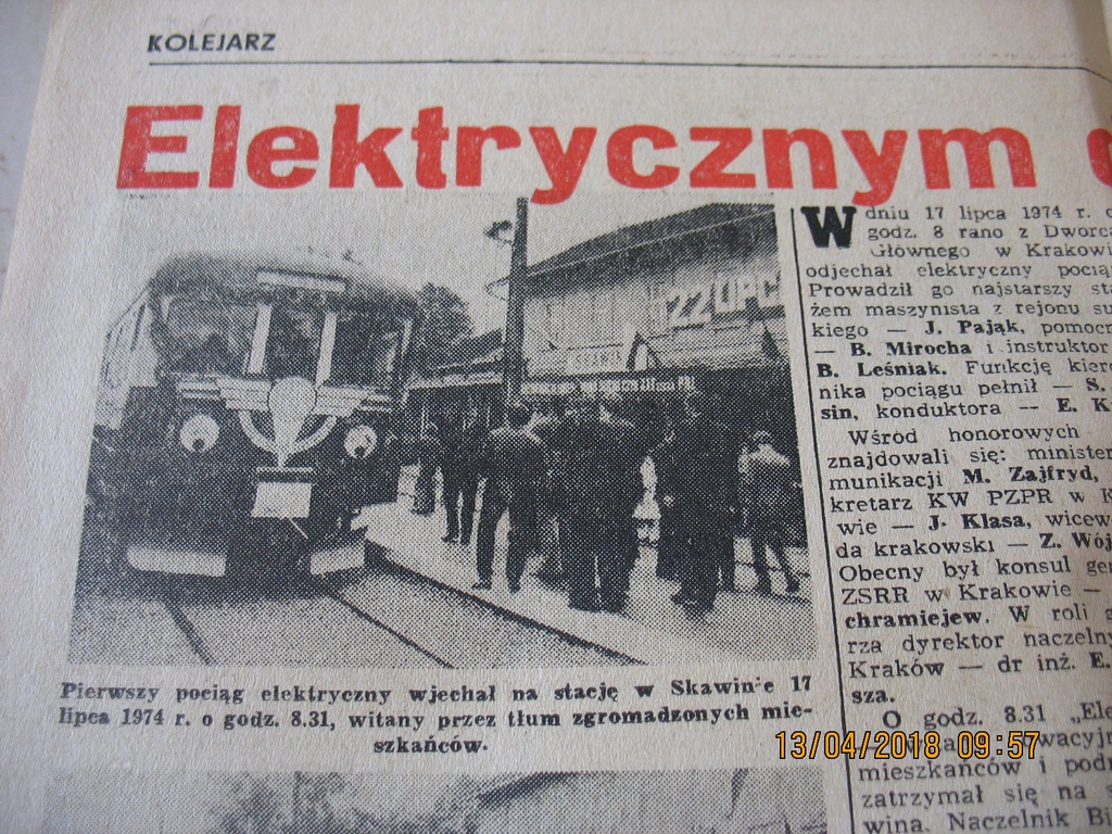 Kolejarz PKP Dworzec Nowy Sącz MUSZYNA Skawin itp