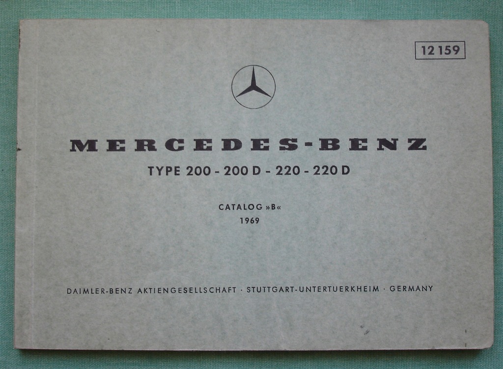 Mercedes W114, 115 katalog części 1969 r.