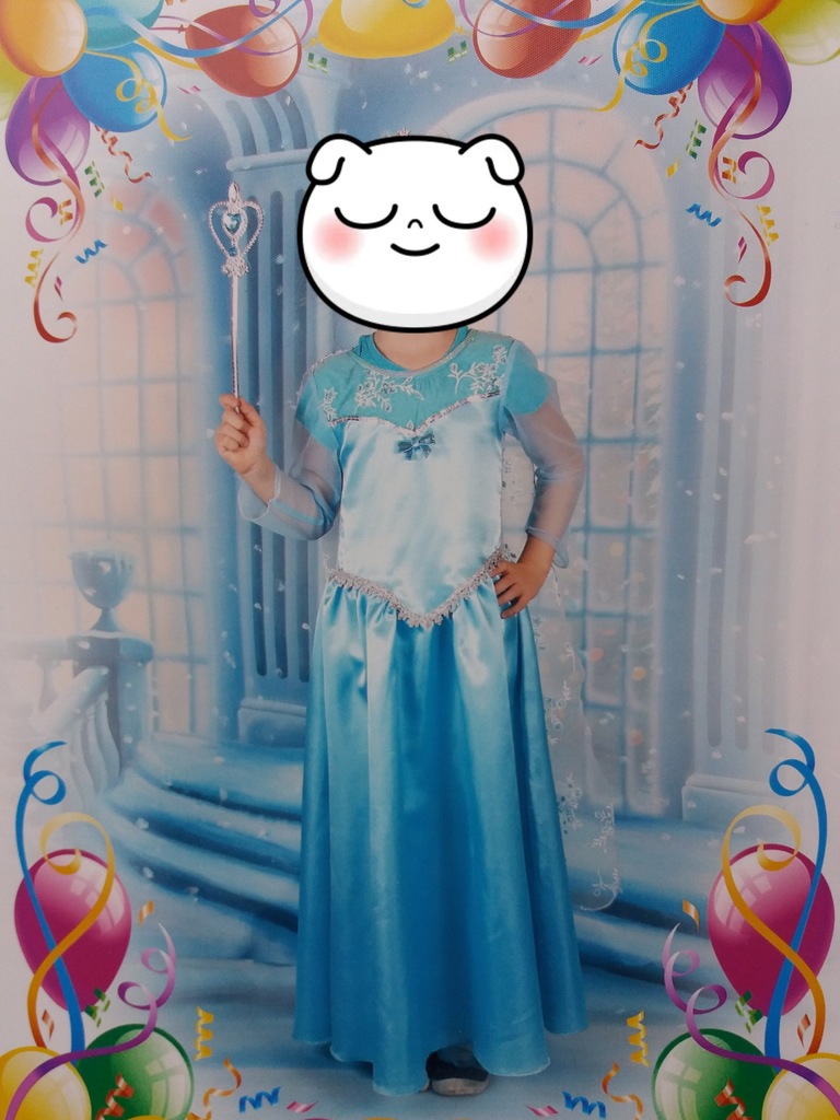 Kostium strój na bal karnawałowy Elsa Kraina Lodu