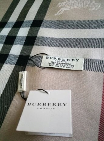 szal szalik burberry nowy chusta beż 190 X 70 cm