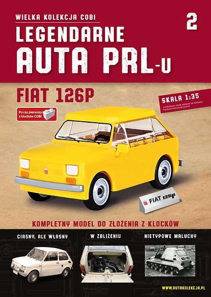 Legendarne Auta PRL-u nr 2 COBI Fiat 126p Maluch