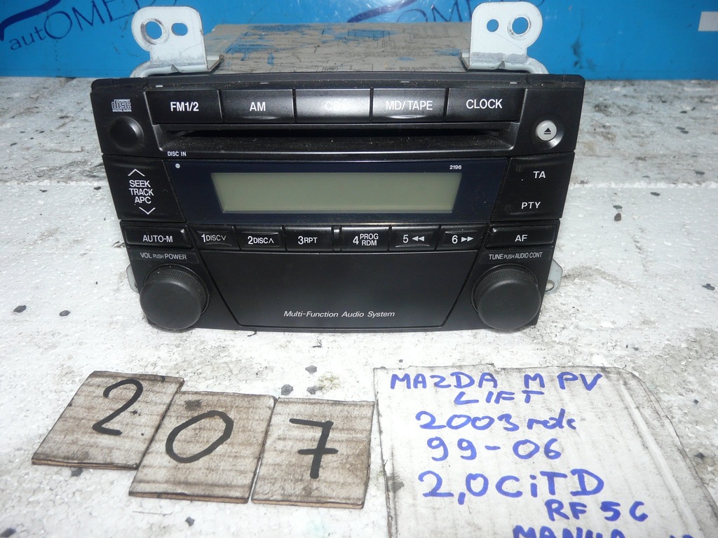 radio CD MAZDA MPV LIFT 2,0 CiTD 9906 FVat 6796109904