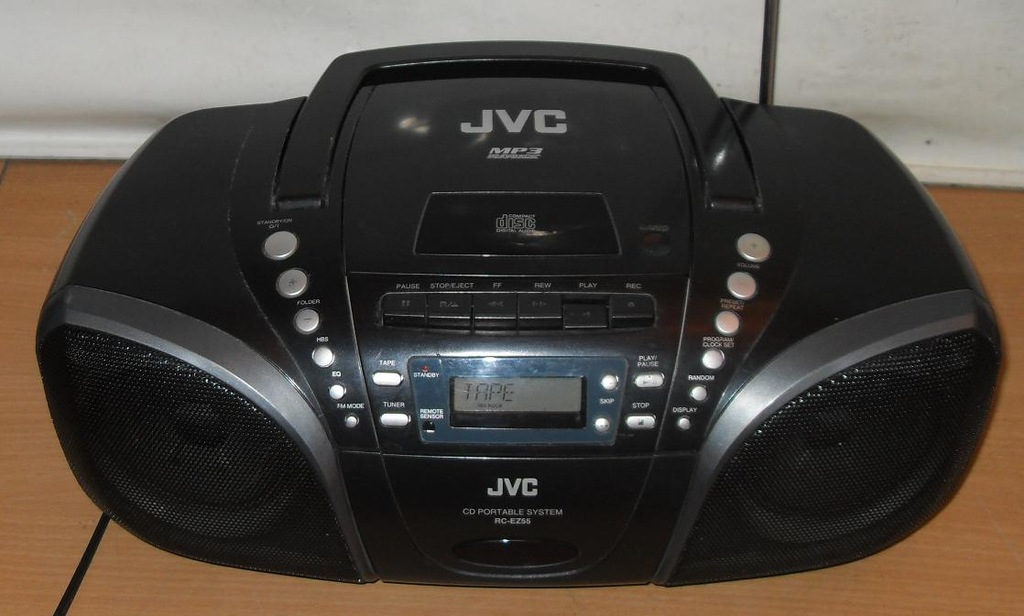 BOOMBOX JVC RCEZ55B CD MP3 + KASETA + RADIO 7379553608 oficjalne
