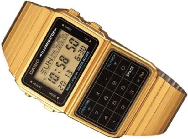 ZŁOTY ZEGAREK CASIO DBC-611G DATA-BANK KALKULATOR