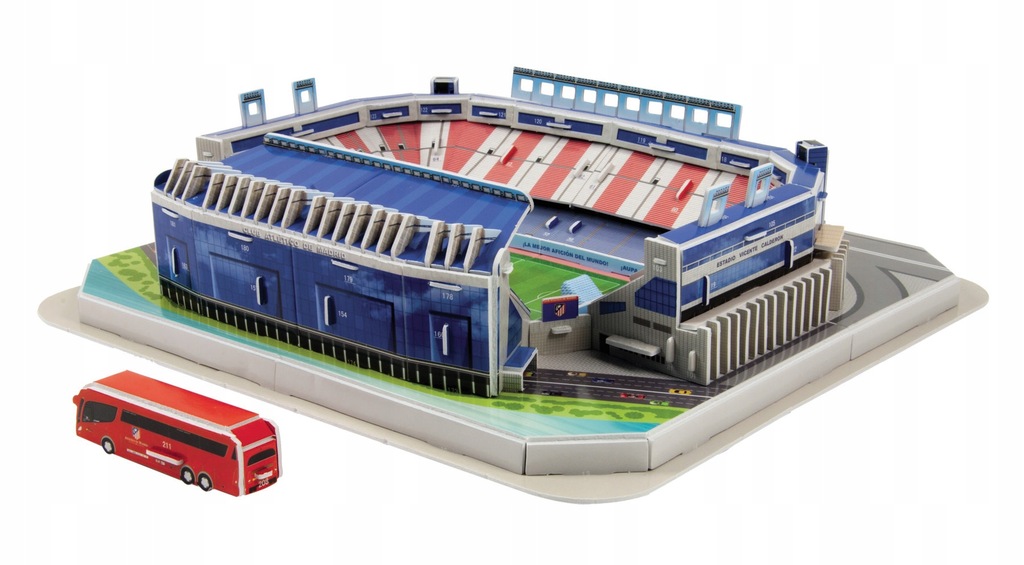 PUZZLE 3D MODEL STADION VICENTE ATLETICO MADRYT ...