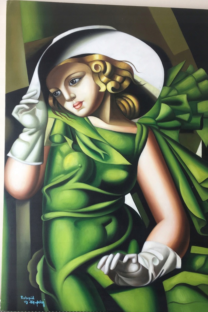 Tamara Łempicka KOBIETA W ZIELONEJ SUKNI (repro)