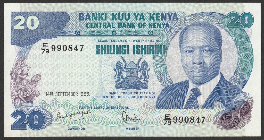 Kenia - 20 shilling - 1986 - stan UNC