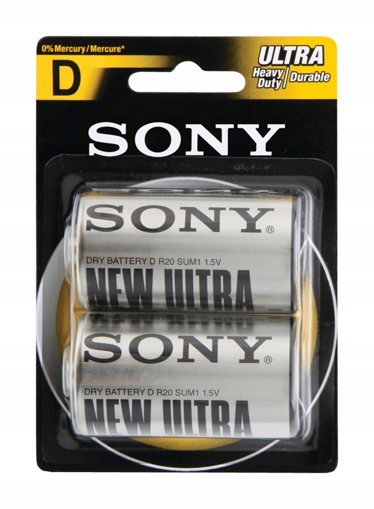 Baterie cynkowe Sony R20 x 2 szt. | blister