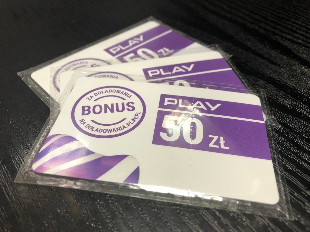 DOŁADOWANIE PLAY 50ZŁ ZA 45 ZŁ KARTA ZDRAPKA NOWA