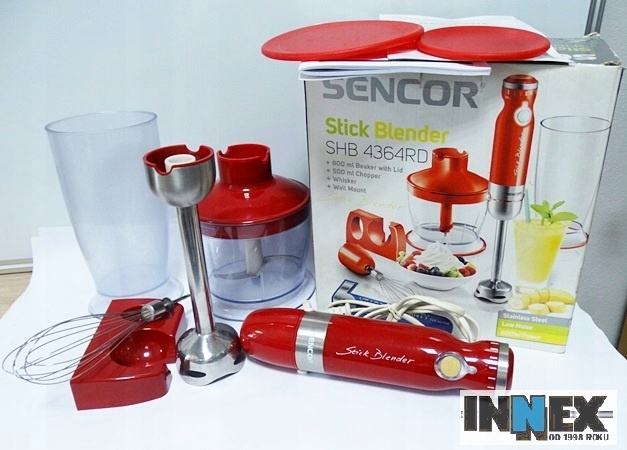Sencor SHB4364RD Stick Blender with Accessories, Red 