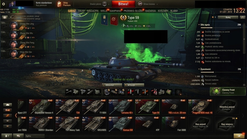 World Of Tanks Co Daje Konto Premium KONTO WORLD OF TANKS 7X10TIER + 9X8TIER PREMIUM - 7648749762