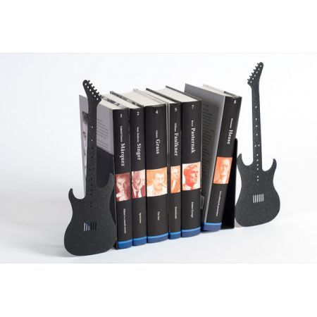 Podpórka do książek Gitara czarna z brokatem