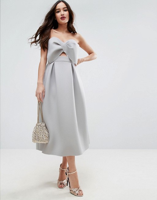 | ASOS | SUKIENKA SZARA KOKARDA ROZKLOSZOWANA 40 L