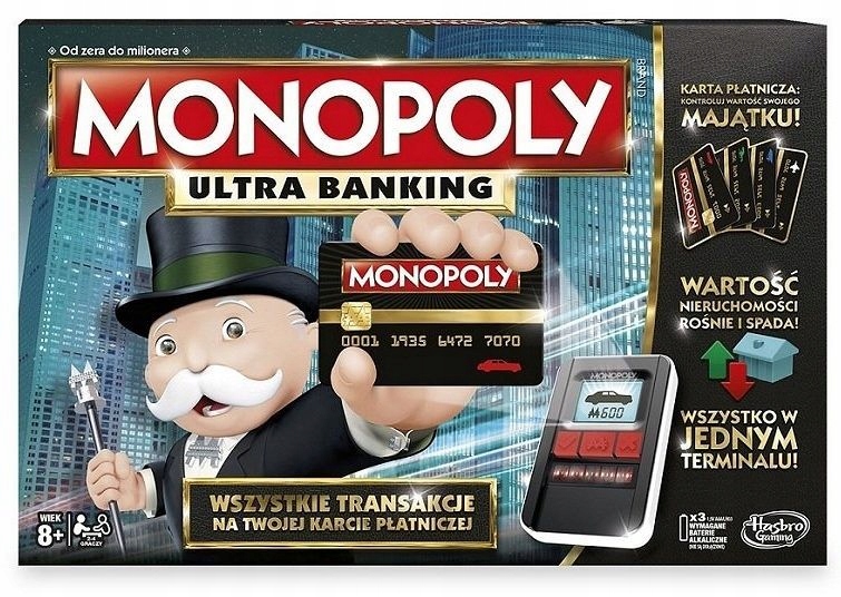 MONOPOLY ULTRA BANKING PŁATNOŚĆ KARTĄ HASBRO