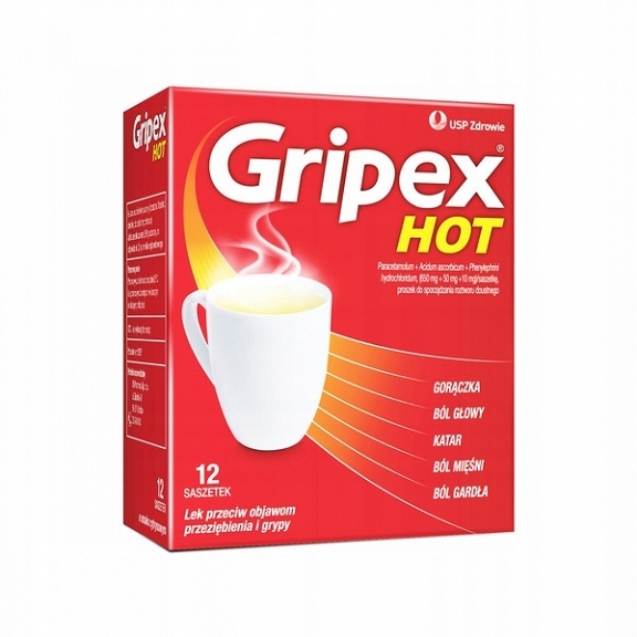 Gripex Hot, 12 saszetek APTEKA