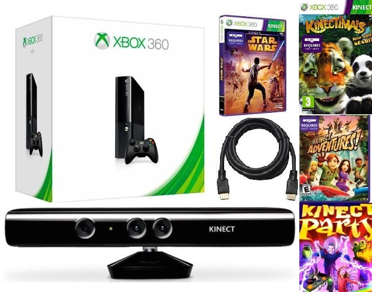 KONSOLA XBOX 360 4 GB KINECT + 4 GRY HDMI NOWA 24H