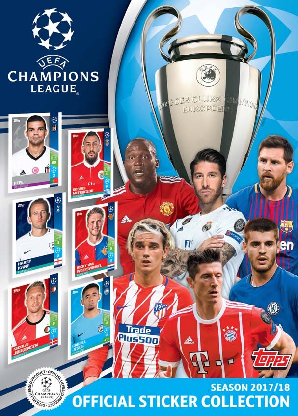 album na naklejki Champions League 2017/2018 17/18