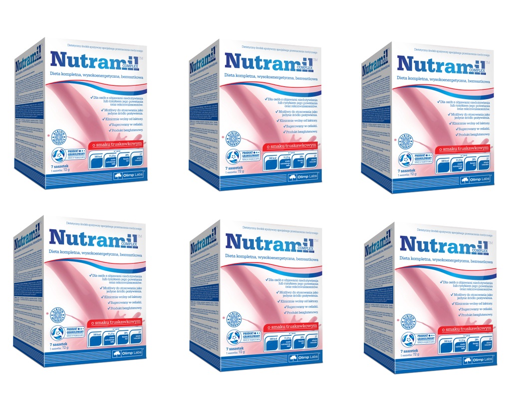 Olimp Nutramil Complex Zestaw 6op.x7sasz.Truskawka