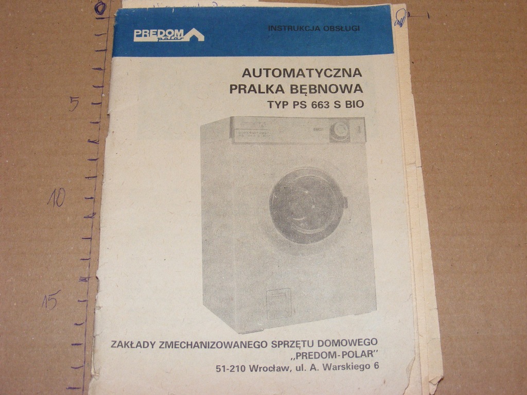 Instrukcja obsługi automatycznej pralki PS663S BIO