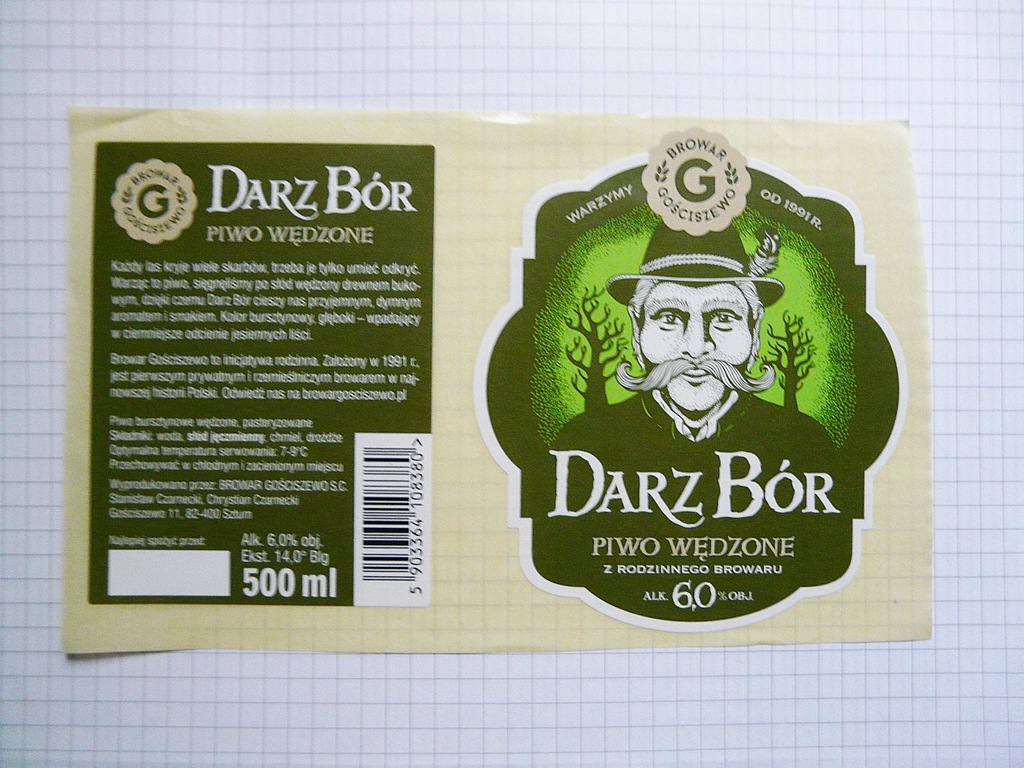 Browar Gościszewo. DARZ BÓR. 500ML