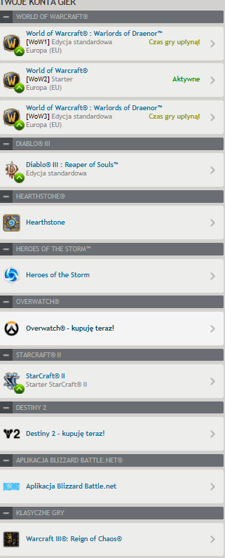 Konto BattleNet,D3+RoS,WoW:WOD