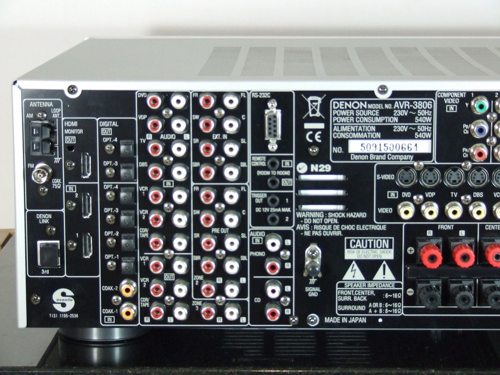 DENON AVR3806 Amplituner kina domowego 7228410680 oficjalne