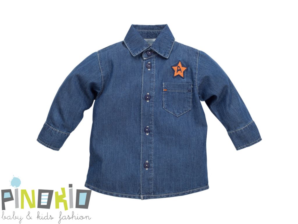 Koszula jeansowa XAVIER bawełna - Pinokio - r.92