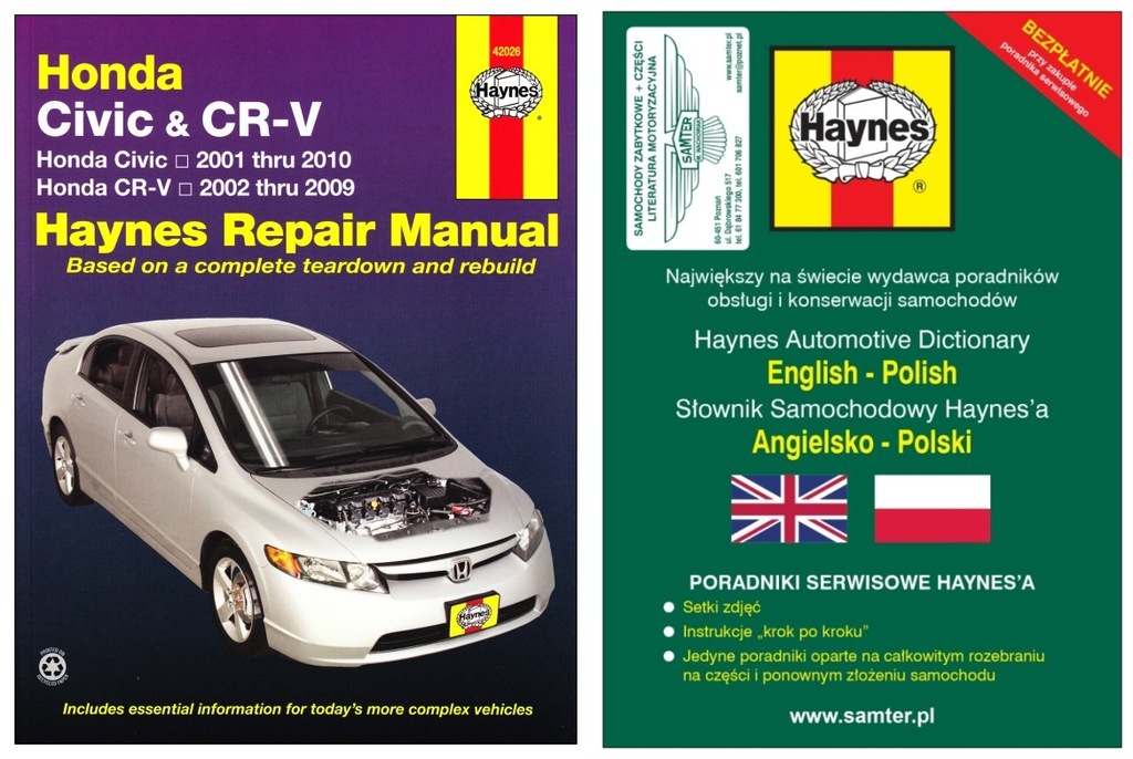HONDA Civic / CR-V (2001-2010) instrukcja Haynes