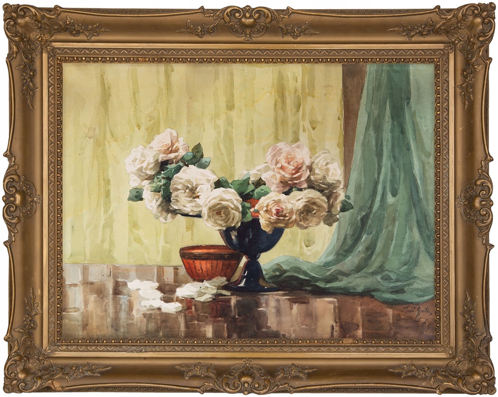 Teodor GROTT (1884 - 1972) 'Róże' KoneserKrakow