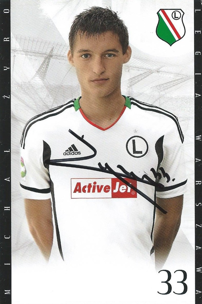 Michał ŻYRO oryginalny autograf! LEGIA