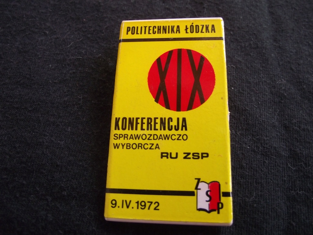 PLAKIETKA  - ZSP    - 1972  R