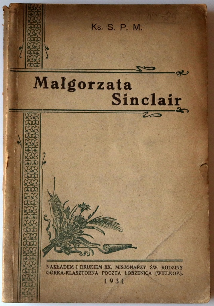 MAŁGORZATA SINCLAIR - MACIĄTEK - 1931 - ŁOBŻENICA