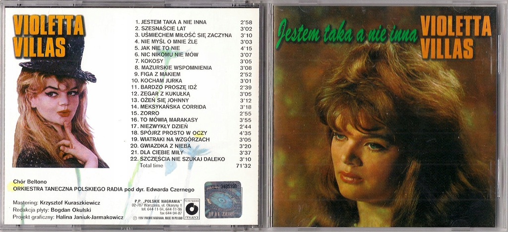VIOLETTA VILLAS - JESTEM TAKA A NIE INNA [CD]