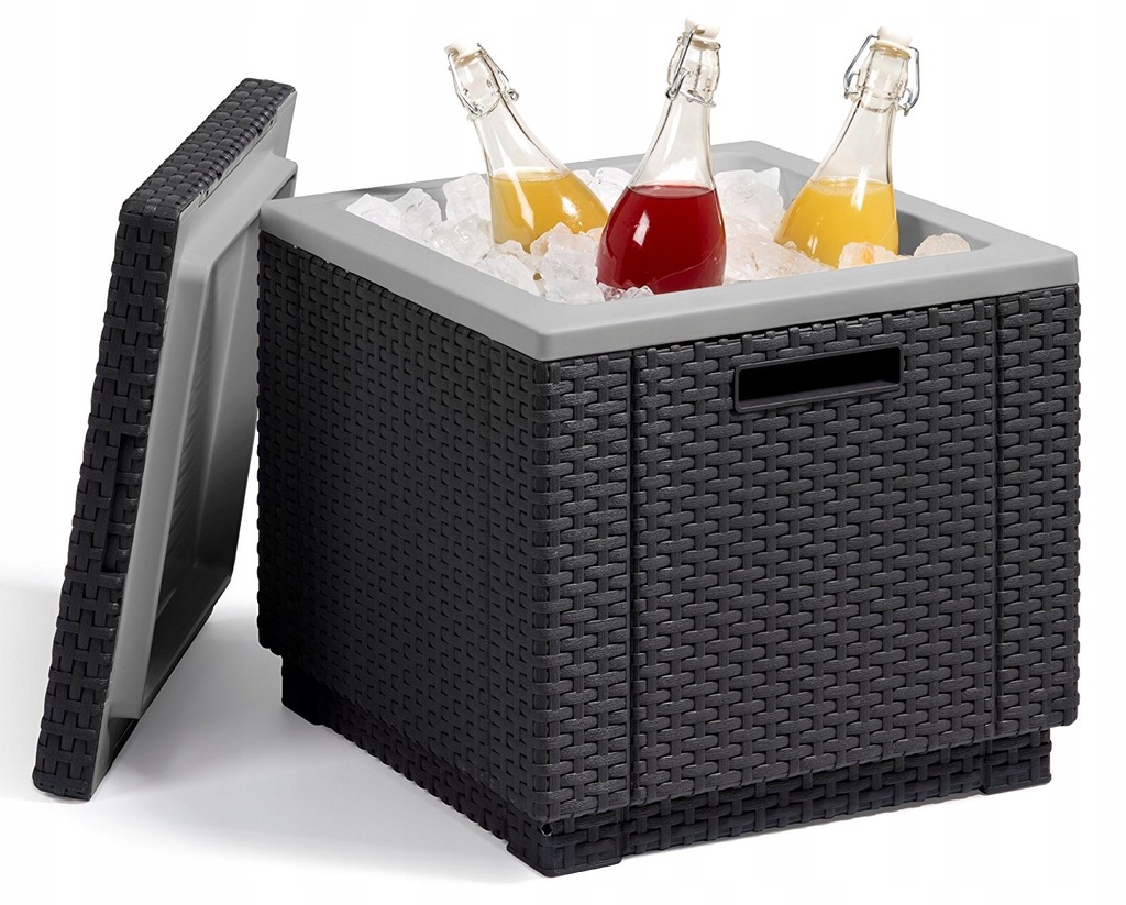 A311 PUF STOLIK LODÓWKA ALLIBERT ICE CUBE BOX BRĄZ