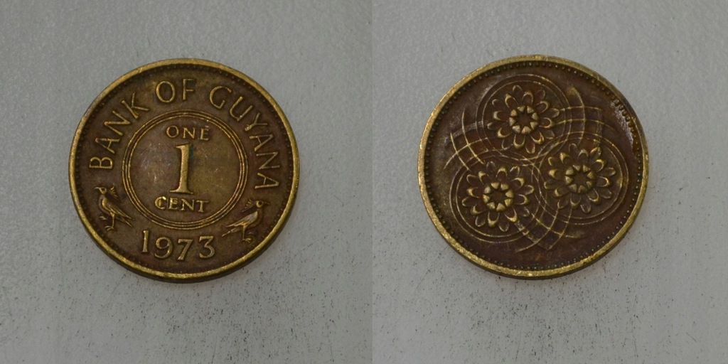 Guyana Gujana 1 Cent 1973 rok od 1zl i BCM