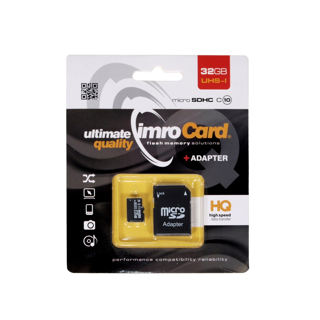 Karta pamięci MicroSD 32GB C10 Imro +adapter