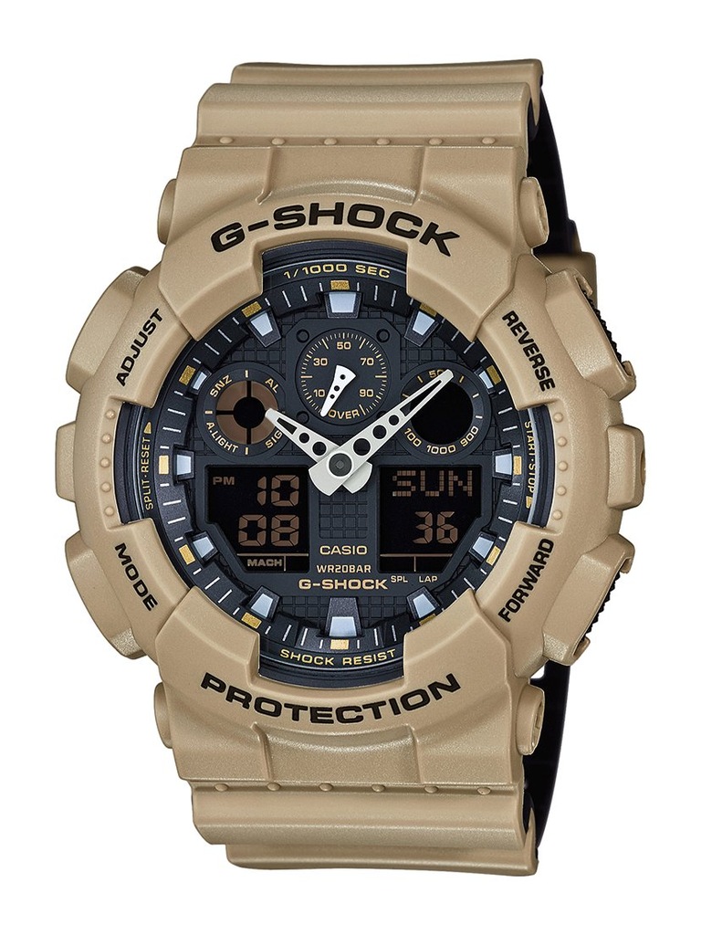 Zegarek męski Casio GA-100L G-Shock 100L-8AER beż
