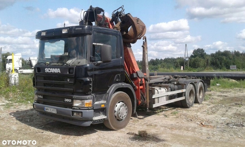 Scania 380 114G HDS hakowiec na resorze