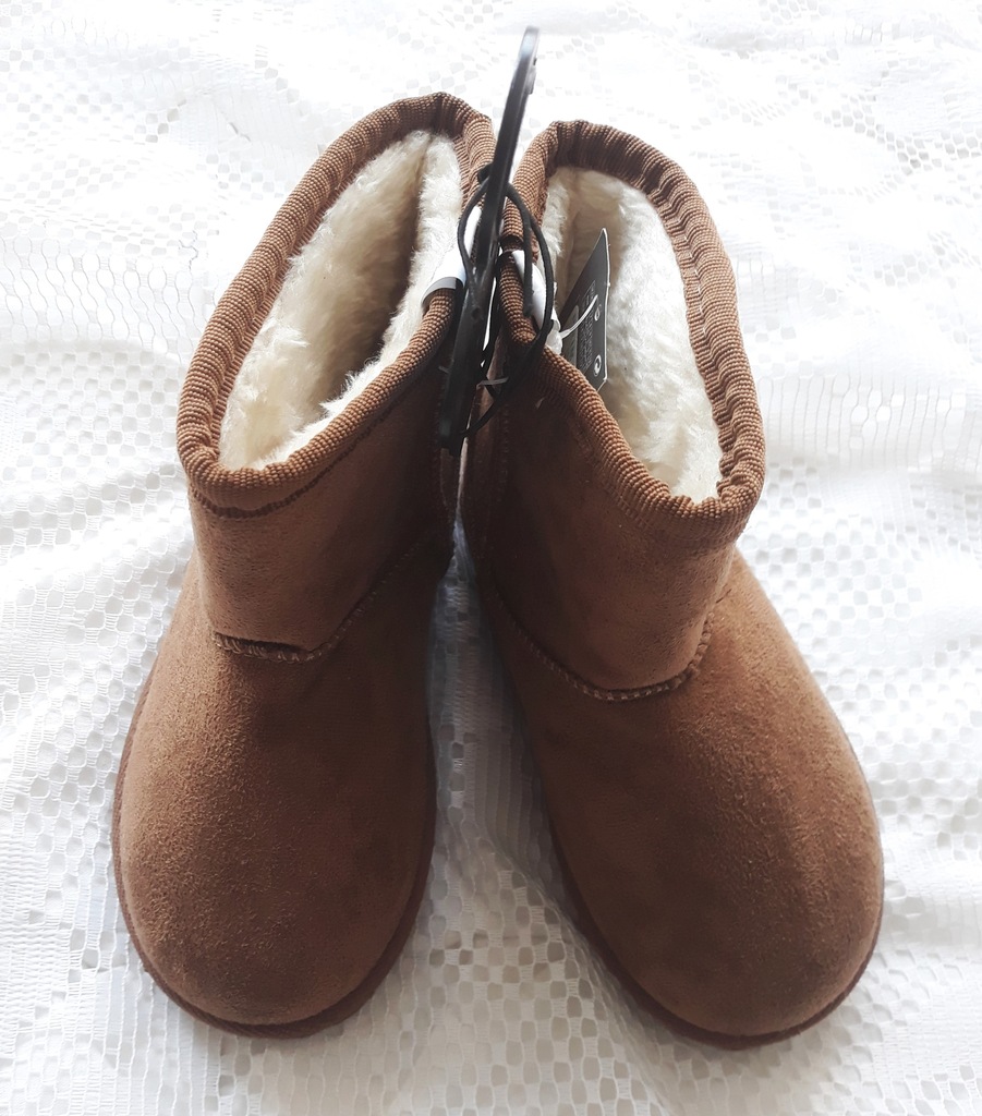 PRIMARK BUTY ZIMOWE OCIEPLANE KOŻUSZKIEM ROZ. 24
