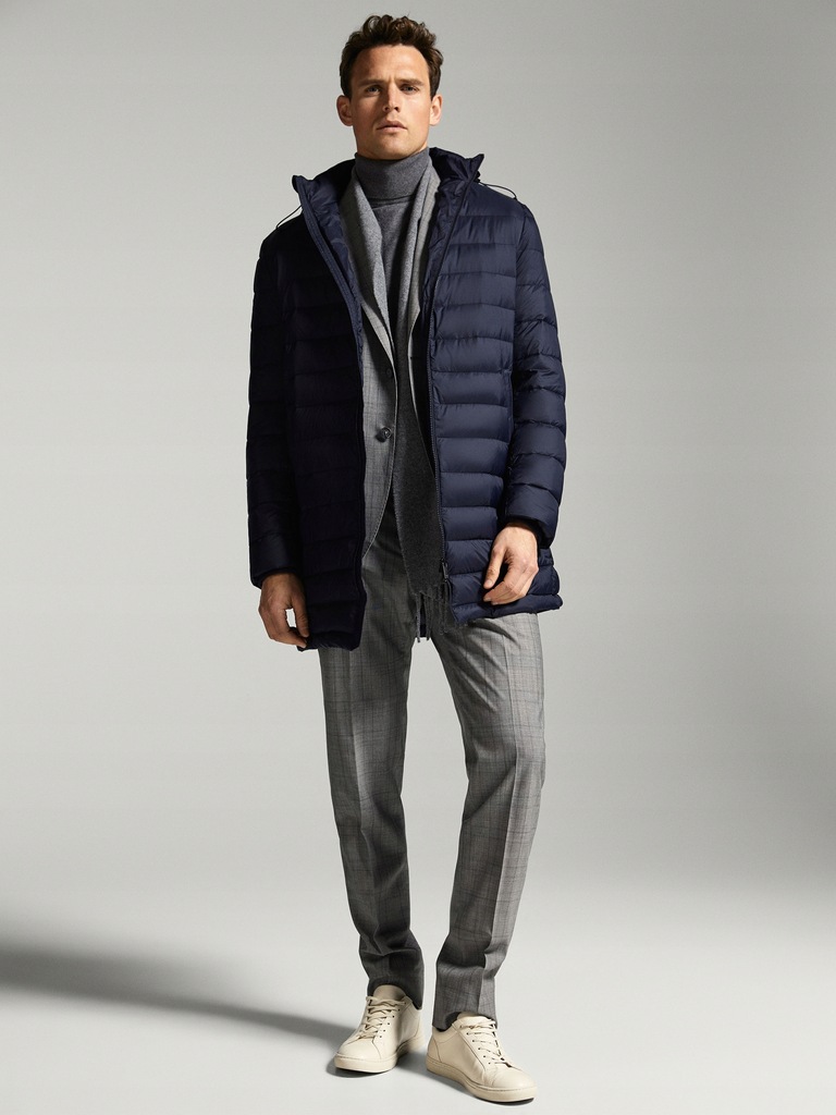 Massimo Dutti Puchowy płaszcz kurtka na zimę S/M
