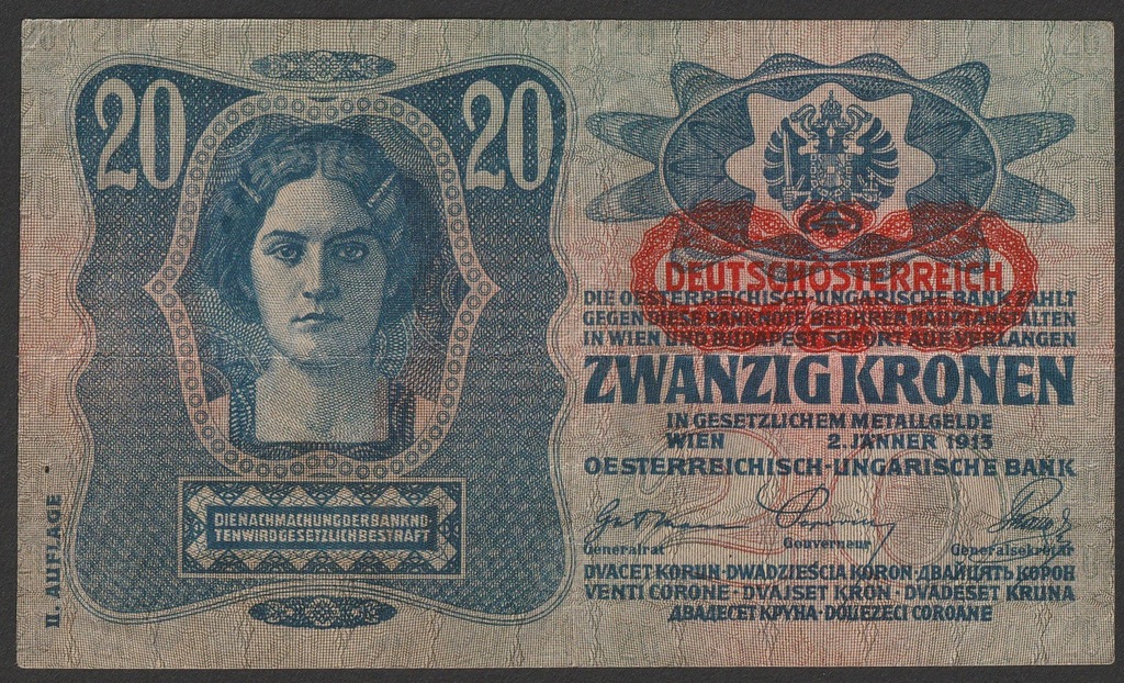 Austria / Węgry - 20 koron - 1913 rok