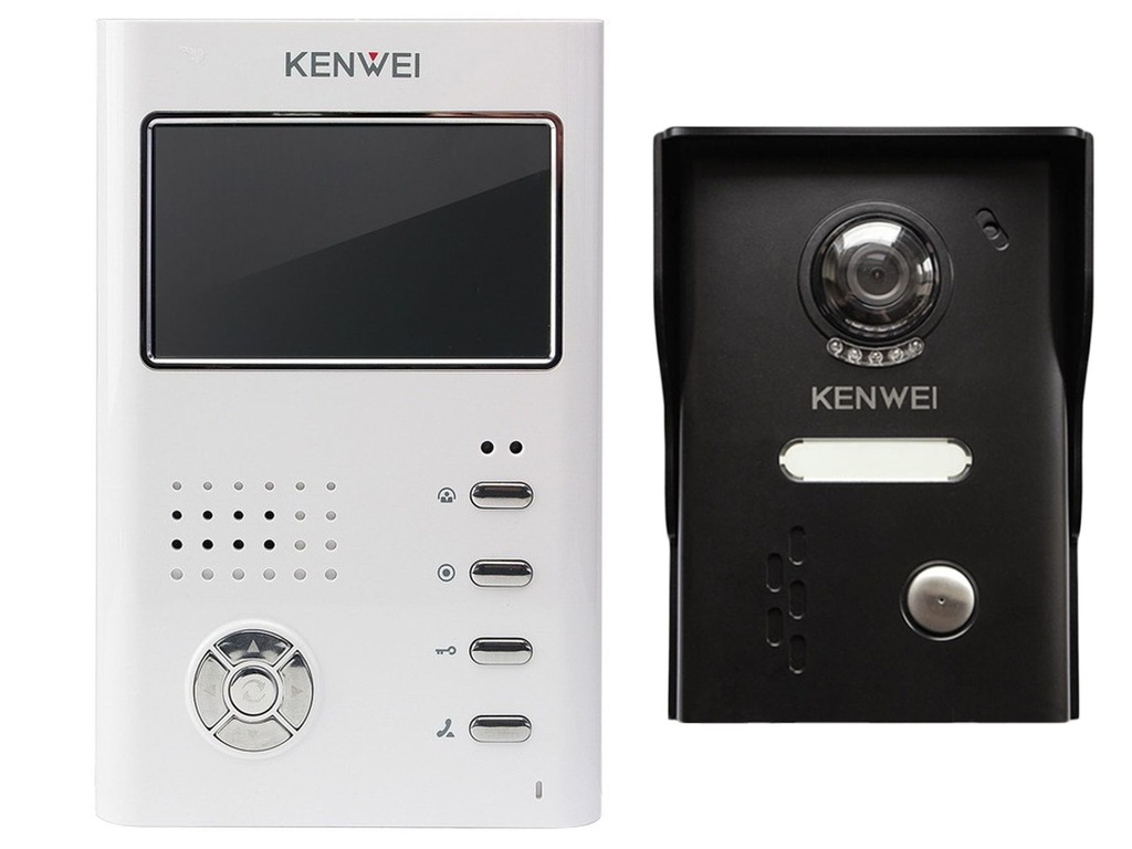 WIDEODOMOFON KENWEI KW-E430C KW-E206BC 600TVL 4,3
