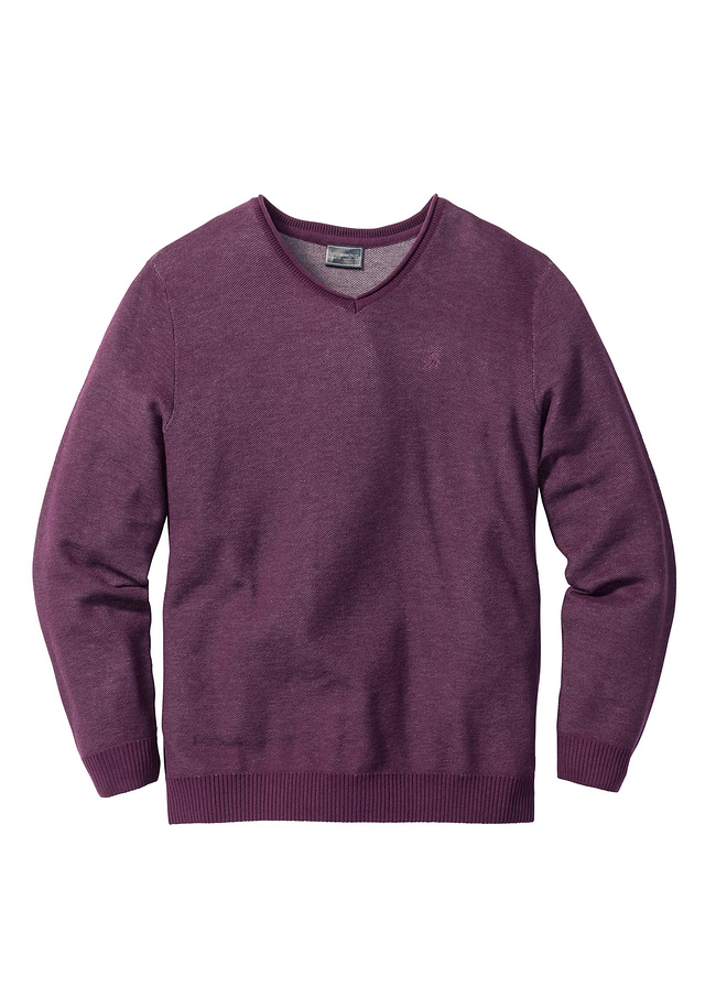 Sweter z dekoltem w s fioletowy 60/62 (XXL) 935881