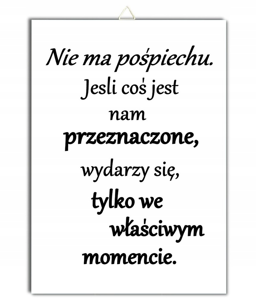 Plakat cytat napis motto życiowe PRZEZNACZENIE