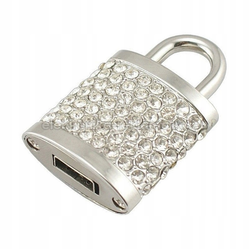 Pendrive KŁÓDKA 4 GB kryształki a'la swarovski HIT