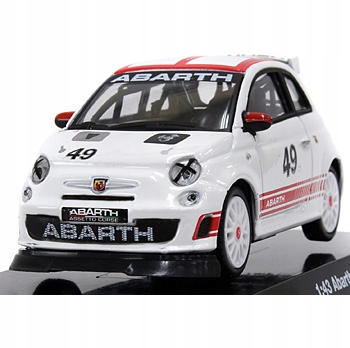 BBURAGO RACE 1:43 FIAT ABARTH 500 METALOWY