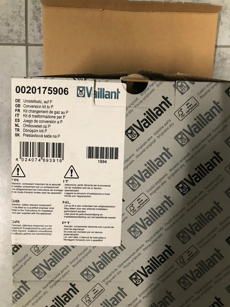 Vaillant zestaw przezbrojeniowy na propan-butan PB